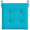 vidaXL Coussins de chaise de jardin lot de 4 turquoise 40x40x4cm tissu