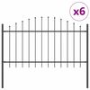 vidaXL Cl&ocirc;ture de jardin WOERDEN 6 pc 170 x 140 cm Gris