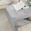 vidaXL Table basse Gris b&eacute;ton 80 x 46 x 35 cm Bois d'ing&eacute;nierie