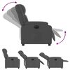 vidaXL Fauteuil inclinable &eacute;lectrique Gris fonc&eacute; Tissu