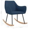 vidaXL Chaise &agrave; bascule Bleu Tissu