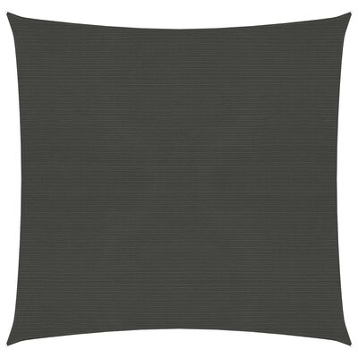 vidaXL Voile d'ombrage 160 g/m² Anthracite 6x6 m PEHD