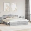 vidaXL Cadre de lit Gris Sonoma 180 x 200 cm Bois de pin massif