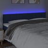 vidaXL T&ecirc;te de lit &agrave; LED Bleu 160x5x78/88 cm Tissu