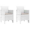vidaXL Chaise de jardin 2 pcs Blanc 53 x 49 x 85 cm Polypropyl&egrave;ne