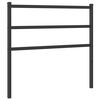 vidaXL T&ecirc;te de lit de remplacement m&eacute;tal noir 107 cm