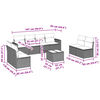 vidaXL Salon de jardin 9 pcs avec coussins gris clair résine tressée