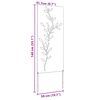 vidaXL &Eacute;cran de confidentialit&eacute; de jardin Floral Rouill&eacute; 50 x 140 cm