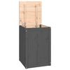 vidaXL Bo&icirc;te &agrave; linge Gris 44x44x66 cm Bois massif de pin