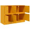vidaXL Buffet jaune moutarde 99x39x73 cm acier