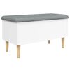vidaXL Banc de rangement blanc 82x42x46 cm bois d'ing&eacute;nierie