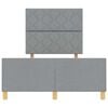 vidaXL Cadre de lit avec t&ecirc;te de lit Gris clair 120 x 190 cm tissu