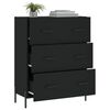 vidaXL Buffet noir 69,5x34x90 cm bois d'ing&eacute;nierie