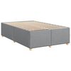 vidaXL Sommier &agrave; lattes de lit avec matelas Gris clair 120x200cm Tissu