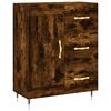 vidaXL Buffet haut Ch&ecirc;ne fum&eacute; 69,5x34x180 cm Bois d'ing&eacute;nierie