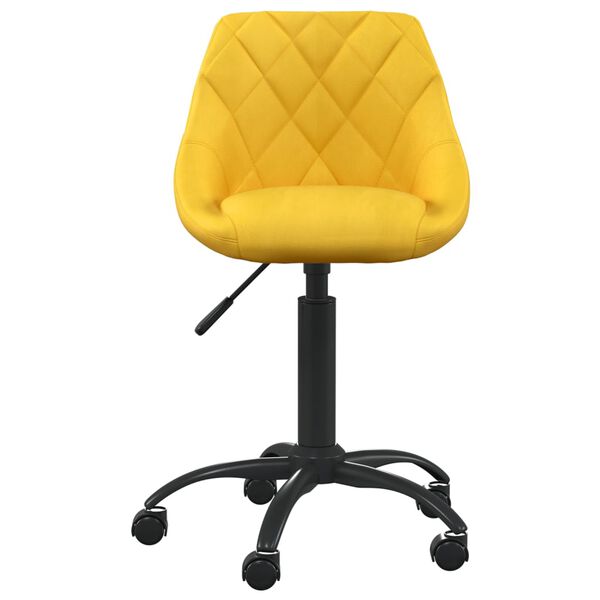 vidaXL Chaise de salle à manger Jaune moutarde Velours