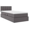 vidaXL Lit avec rangement et matelas Gris 90 x 190 cm Simili cuir