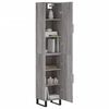vidaXL Buffet haut Sonoma gris 34,5x34x180 cm Bois d'ingénierie