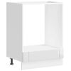 vidaXL Armoire de four Lucca blanc brillant bois ing&eacute;nierie