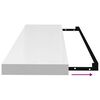 vidaXL &Eacute;tag&egrave;re murale flottante 4 pcs Blanc brillant 90x23,5x3,8cm MDF