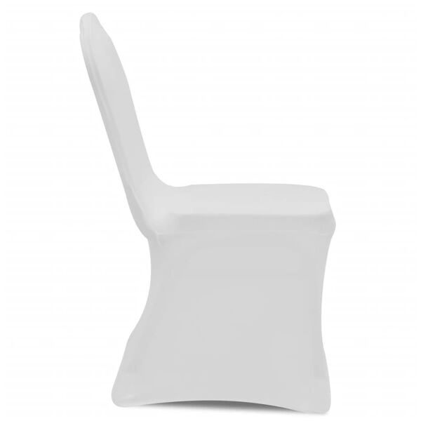 vidaXL Housse de chaise extensible 100 pcs Blanc