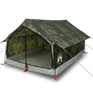 vidaXL Tente de camping 2 personnes camouflage imperm&eacute;able