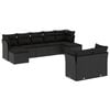 vidaXL Salon de jardin 9 pcs avec coussins noir r&eacute;sine tress&eacute;e