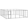 vidaXL Chenil d'ext&eacute;rieur pour chiens Acier 36,3 m&sup2;