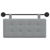 vidaXL T&ecirc;te de lit suspendue Gris clair 100 x 55 x 5 cm tissu