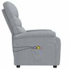 vidaXL Fauteuil &eacute;lectrique de massage Gris clair Tissu