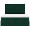 vidaXL Cadre de lit ottoman avec matelas vert fonc&eacute; 140x200 cm velours
