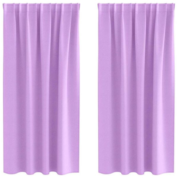 vidaXL Rideaux occultants avec anneaux 2 pcs Violet 175 x 140 cm