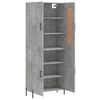 vidaXL Buffet haut Gris b&eacute;ton 69,5x34x180 cm Bois d'ing&eacute;nierie