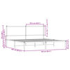 vidaXL Cadre de lit en m&eacute;tal sans matelas ch&ecirc;ne marron 160x200 cm