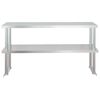 vidaXL Table de travail de cuisine avec étagère 120x60x145 cm Inox