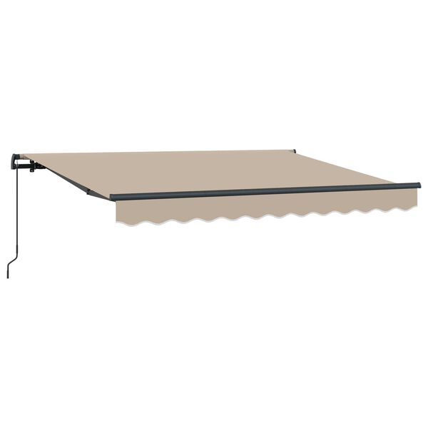 vidaXL Auvent R&eacute;tractable Beige 250 x 200 cm tissu
