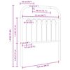vidaXL T&ecirc;te de lit de remplacement m&eacute;tal noir 75 cm
