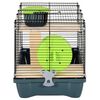 vidaXL Cage pour hamsters gris 58x32x36 cm polypropylène et métal