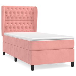 vidaXL Sommier &agrave; lattes de lit et matelas Rose 80x200 cm Velours