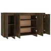 vidaXL Buffet chêne fumé 135x41x75 cm bois d'ingénierie