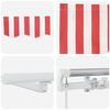 vidaXL Auvent R&eacute;tractable Rouge et Blanc 350 x 250 cm Tissu et acier