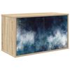 vidaXL Meuble TV mural RAALTE 69 x 33 x 40 cm Ch&ecirc;ne Sonoma
