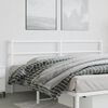 vidaXL T&ecirc;te de lit de remplacement m&eacute;tal blanc 193 cm
