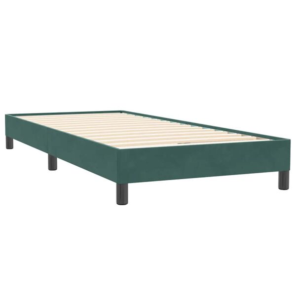 vidaXL Sommier à lattes de lit sans matelas vert foncé 90x220 cm