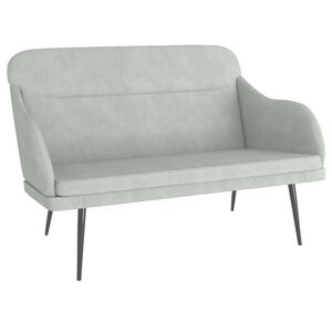 vidaXL Banc Gris clair 110x76x80 cm Velours