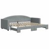 vidaXL Lit de jour avec gigogne sans matelas gris clair 80x200 cm