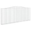 vidaXL Panier de gabions arqué 400x30x160/180 cm Fer galvanisé