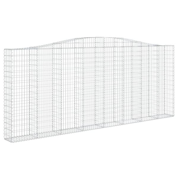 vidaXL Panier de gabions arqué 400x30x160/180 cm Fer galvanisé
