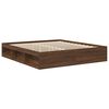 vidaXL Cadre de lit sans matelas ch&ecirc;ne marron 200x200 cm