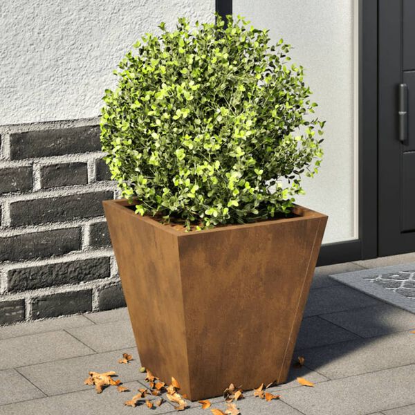 vidaXL Jardinières 2 pcs 30x30x30 cm acier résistant aux intempéries